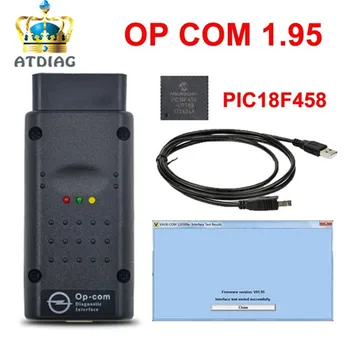 

High Quality Opcom V1.95 V1.78 Optional with PIC18F458 Chip FTDI OBD II OBD2 Diagnostic tool for O*pel OP COM CAN BUS Interface