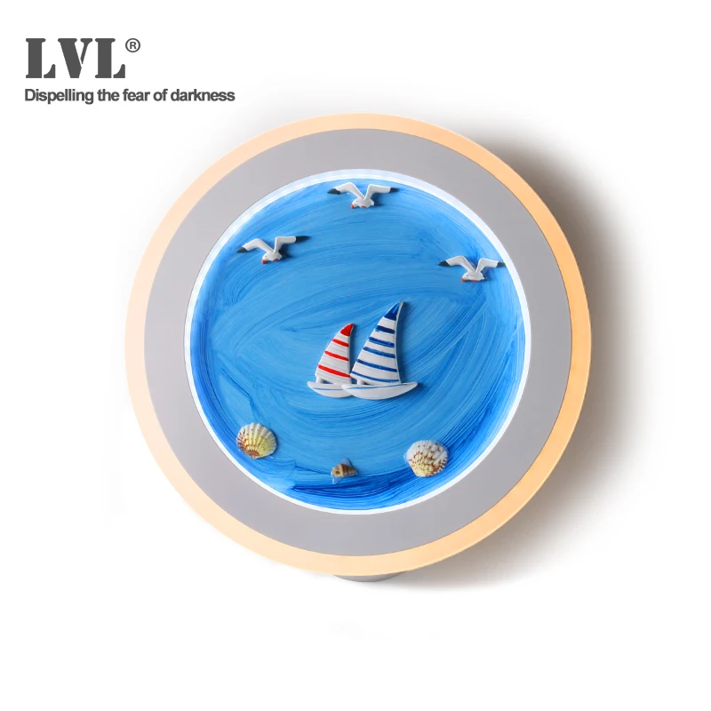 

Led Wall Light Indoor Wall Lamps Mediterranean Style Led Wall Sconce Lamp Lights for Bedroom Living Room Children's Room