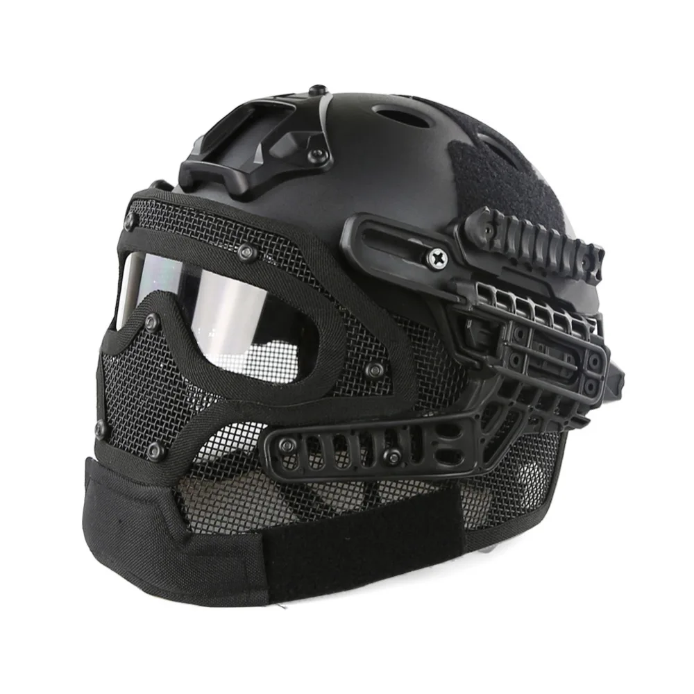 Outdoor G4 System Tactical PJ Helmet Fullface With Protective Goggle