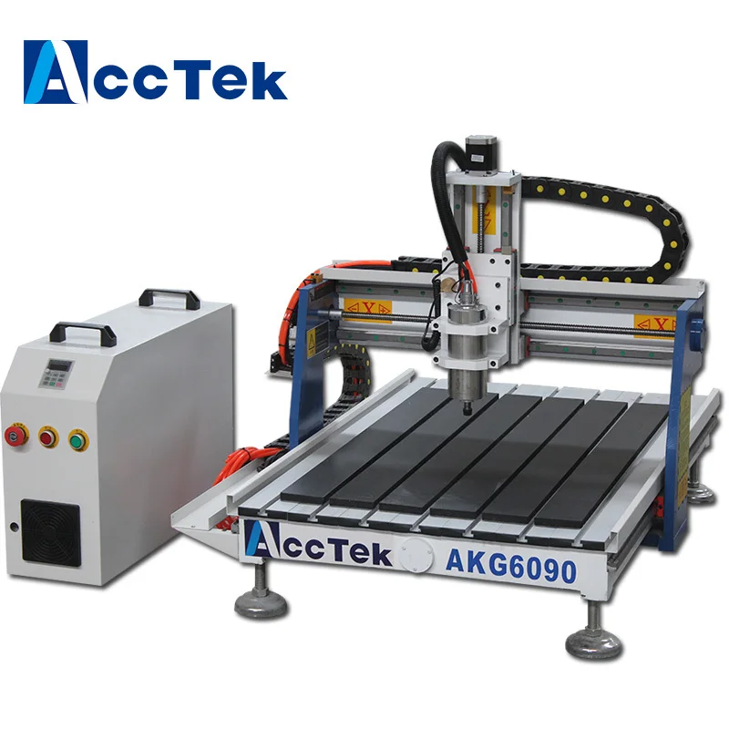 Acctek desktop ЧПУ 6090 4 оси/6012 для дерева/акрил/камень/алюминий/металл с поворотным устройством резервуар воды охлаждения