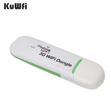 Kuwfi 7.2Mbps USB 3G Wifi Dongle Wireless USB Modem 3G Wifi Router with SIM Card Slot Mobile Wifi Hotspot for Car Outdoor Travel
