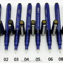 12 шт./кор. иглы рисунок микрон ручки для эскиза модель 01/0,1 мм главное