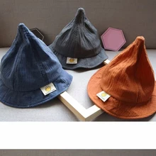 Сезон весна-лето; Корейская версия персонализированных шапок с острым носком; детская шапочка; милая хлопковая детская шапка