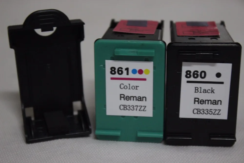 Free shipping Color and Black Two pcs remanufactured for hp 860 861 high quality ink cartridge