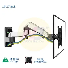 NB F150 Swivel 17-27inch Monitor Arm Mount Gas-strut Desktop Monitor Table Stand 360 Rotate Monitor Desk Holder Bracket NB F150 Swivel 17-27inch Monitor Arm Mount Gas-strut Desktop Monitor Table Stand 360 Rotate Monitor Desk Holder Bracket