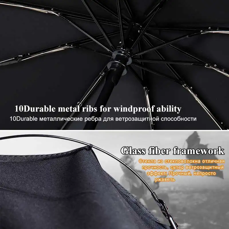Cena Nowa brytyjska skóra parasolka z uchwytem deszcz kobiety biznes 3 składany duży parasol dla mężczyzn automatyczny mocny wiatroszczelny mężczyzna parasol