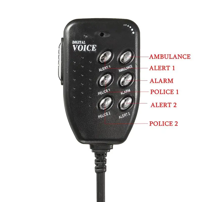 Yctze 5-Sound Tone 300db Auto Van Truck Megafoon Luid Luchthoorn Sirene PA MIC Luidspreker 5-Sound Sirene Microfoon Auto Luid Hoorn