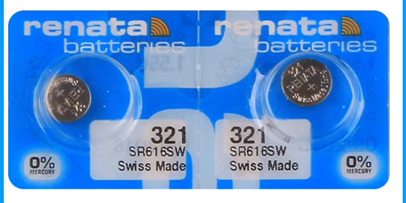 2 шт./лот renata Серебряная оксидная батарея для часов 321 SR616SW 616 1 55 в 100% оригинальный