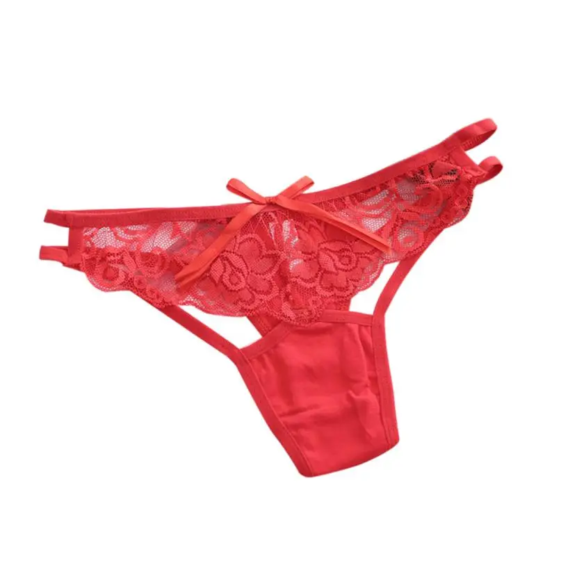 Прямая поставка Новое поступление сексуальные Для женщин сетки Панталоны стринги трусы нижнее белье одноцветные мужские трусы очаровательный красный# J05 - Цвет: Красный