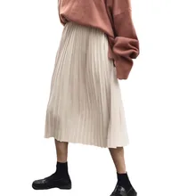 Новинка; однотонная плиссированная юбка для девочек; Весенняя повседневная юбка для женщин; 8SK021