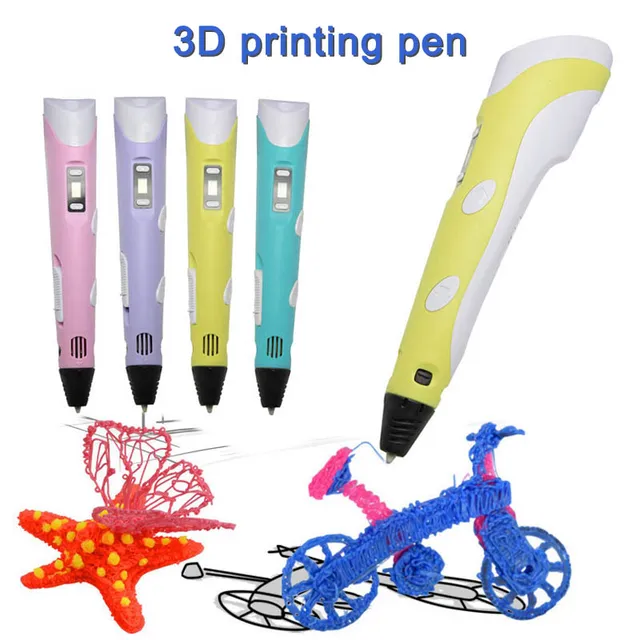 Best Price New Scribble Pen ABS Filament 3D Printer Pen Kids Toys Students School Christmas Gifts EM88