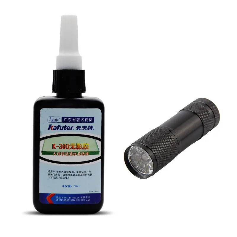 50ml Kafuter UV Glue UV Curing Adhesive K 300 Transparent Crystal and Glass Adhesive with UV
