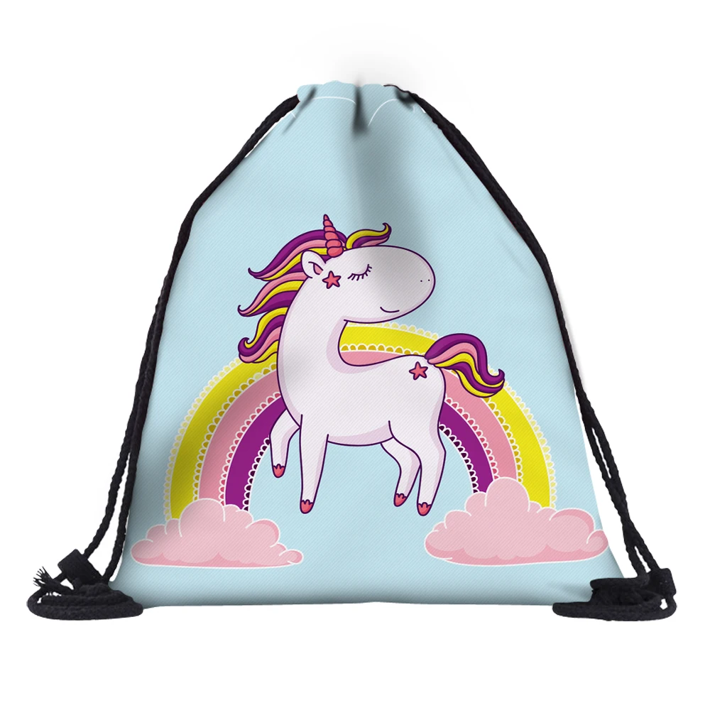 3D Printing Drawstring Bag Rainbow Unicorn For School 18 3D Printing Drawstring Bag Rainbow Unicorn For School -Unicorn Fashion HTB1JgADe98YBeNkSnb4q6yevFXar