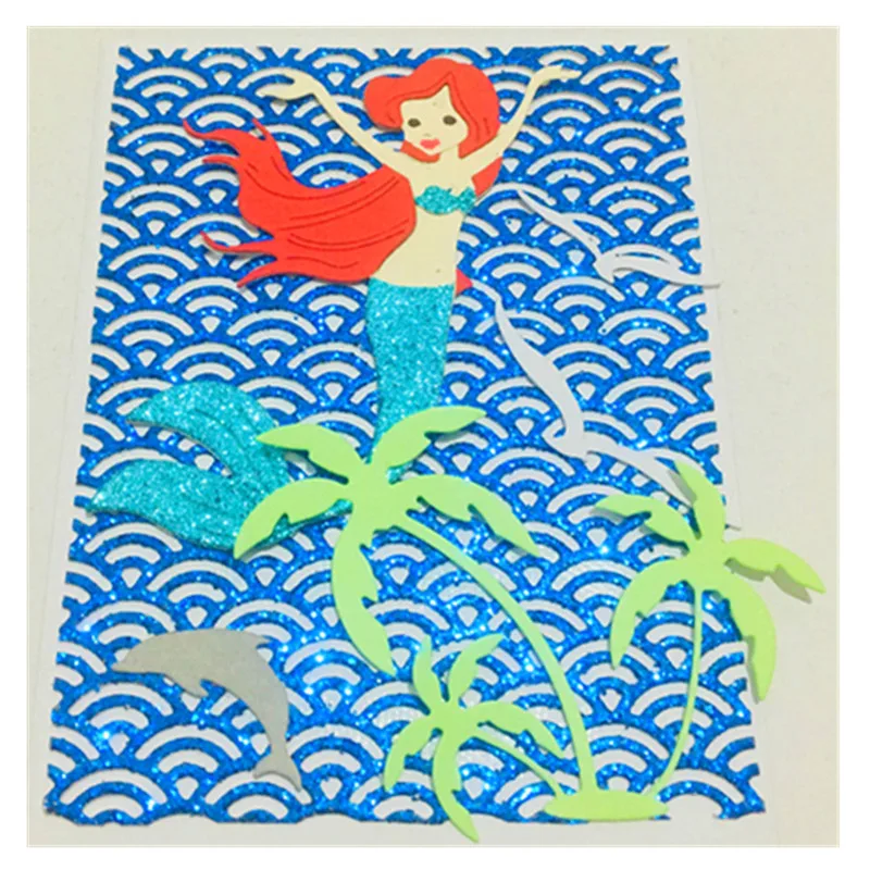 Mermaid dangcing Metal Cutting Dies Stencils for DIY