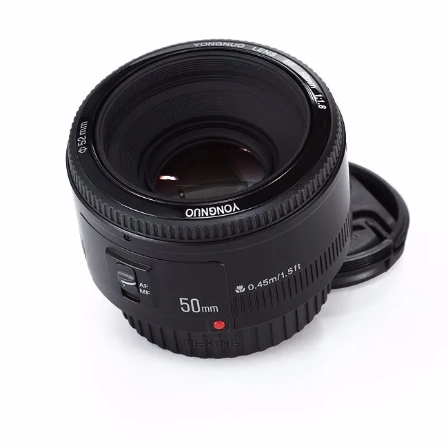 YONGNUO YN50mm объектив с фиксированным фокусом EF 50 мм F1.8 AF/объектив MF с большой апертурой Автофокус Объектив для Canon 700D 750D 800D 5D Mark IV DSLR