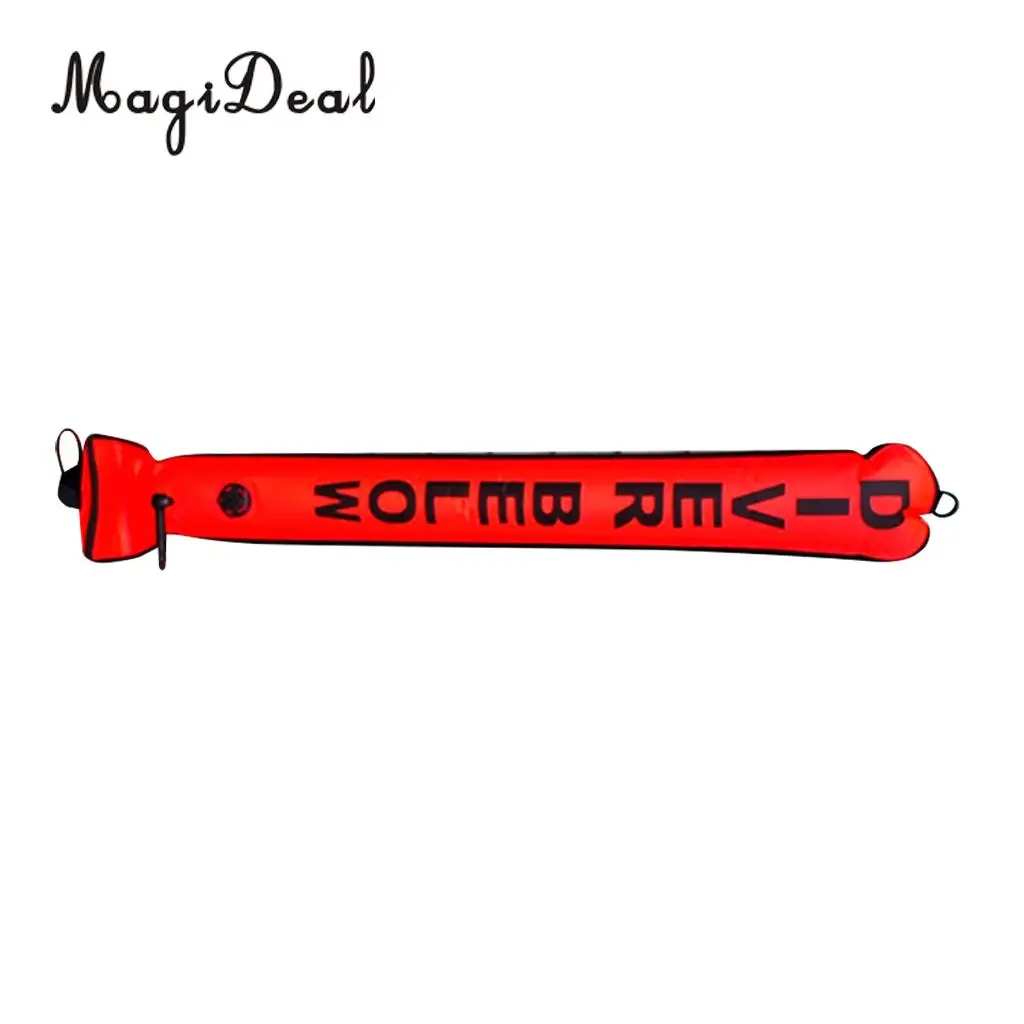 MagiDeal Professional High Visibility Scuba Diving Inflatable Safety Sausage Signal Surface Marker Buoy (SMB) Tube