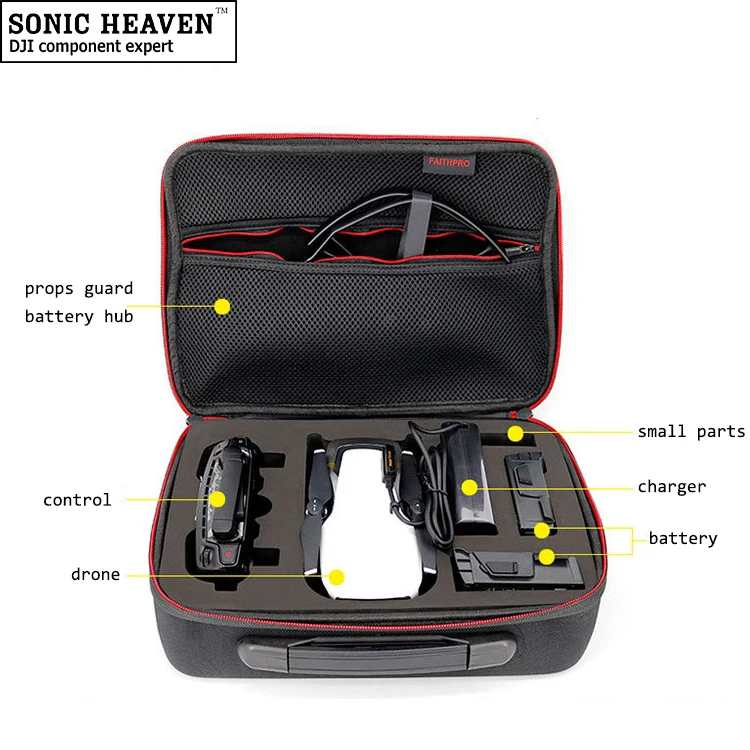 

Fly More Combo 3-battery EVA Portable Storage Bag Single Shoulder Bag Waterproof Carrying Handheld Storage Bag for DJI Mavic Air