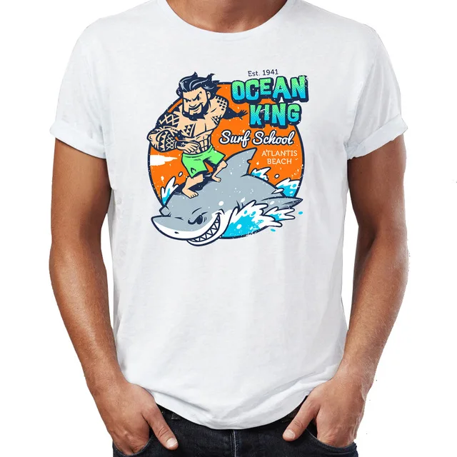 Мужская футболка aquaman king of the Sea Awesome художественная Футболка с принтом|Футболки| |