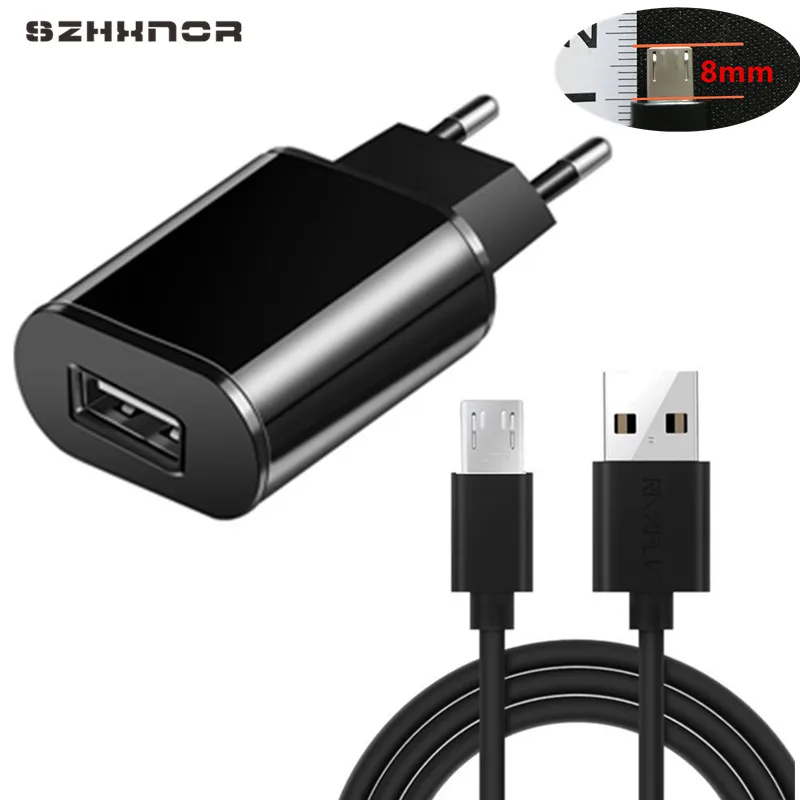 Зарядное устройство с удлиненным наконечником 8 мм micro usb 5 В 2 А для Samsung Galaxy S7 E7 E5 A7