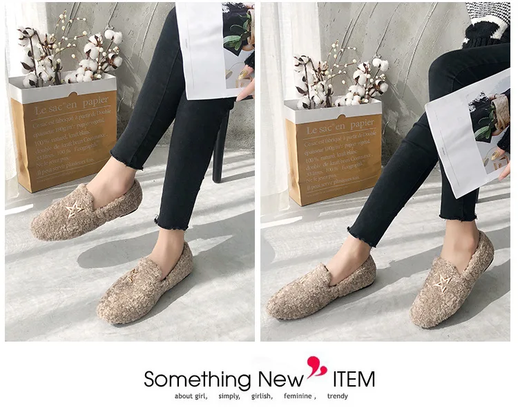 2018 Winter New Warm Flock Ankle Boots Flat Short Plush Snow Boots Women High Quality Slip-On Shoes Size 35-39 M8D256 (15)