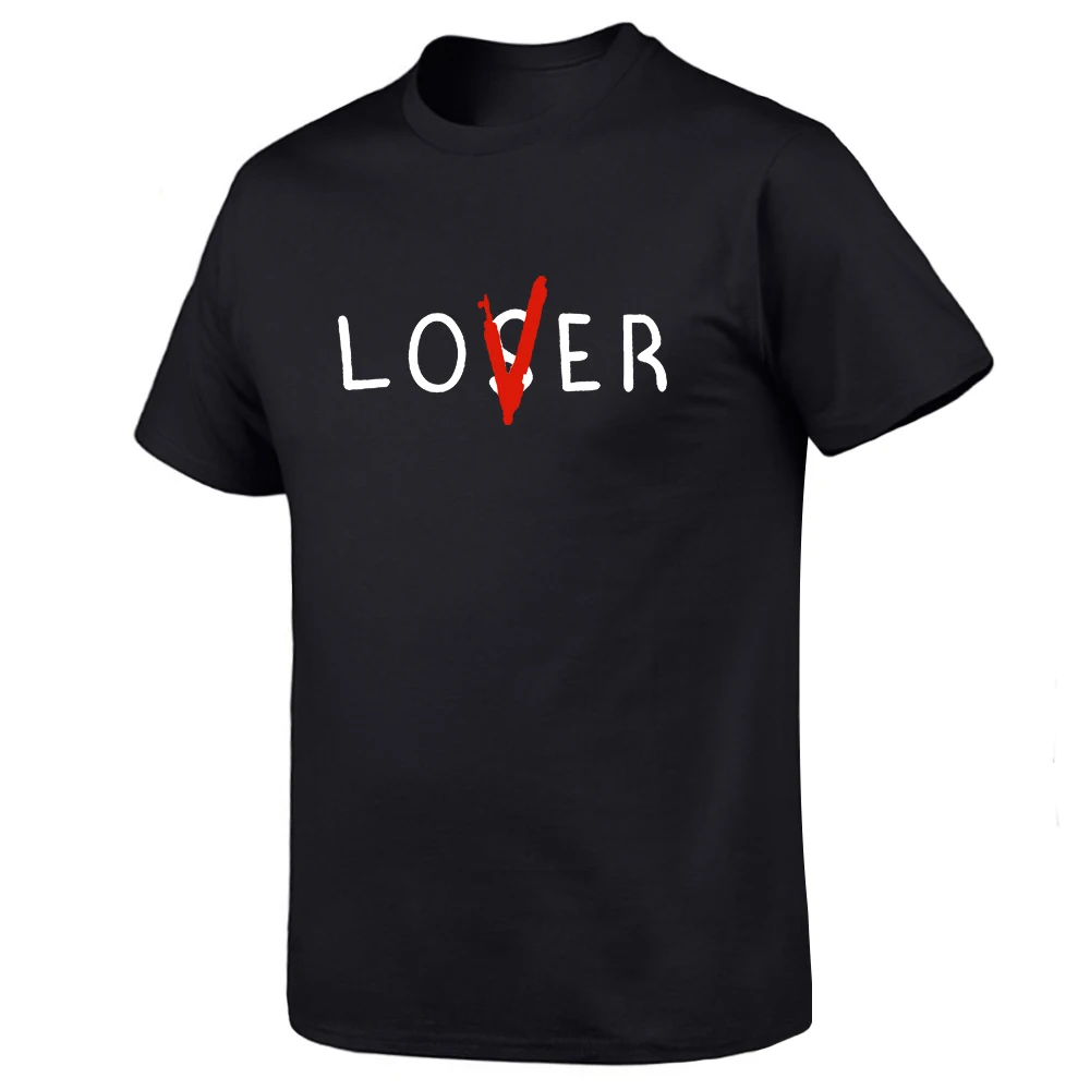 

2019 Zomer Loser T-shirt Minnaar Verliezer printing Korte Mouw Casual Top Tee Eenvoudige O Hals Plus Size Vrouwelijke Kleding