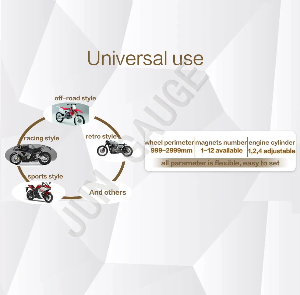 KOSO RX2N мотоцикл метр подсветка регулируемая, размер колеса регулируемый