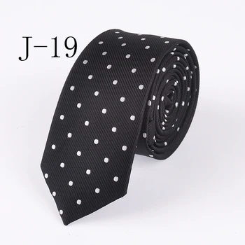 

5cm designer tie Men fashion skinny necktie black with white dots gravata to match suit