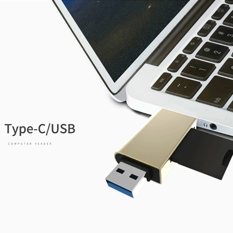 Кардридер USB 3,0 + Тип C SD/Micro SD TF кардридер OTG адаптер для ПК смартфон ноутбук