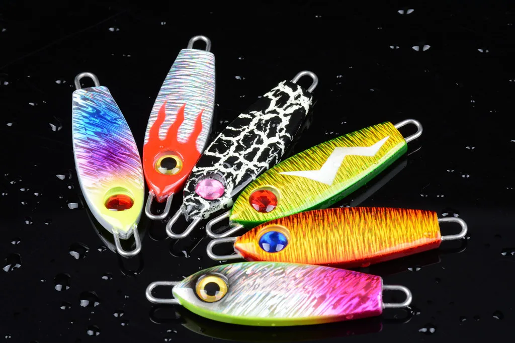 

1Pcs 6cm/24.5g Sinking Slow Shake Metal Jigging Fishing Spoon Iron Plate Crankbait Hard Baits Laser Deep Sea Fishing Jig Lures
