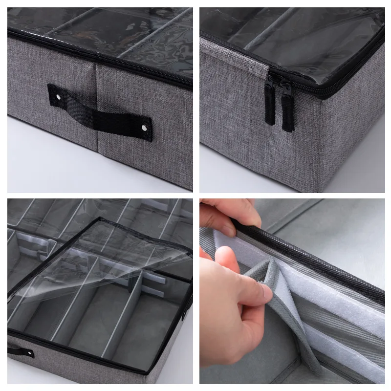 luluhut Transparent shoes box Drawer organizer for shoe storage Foldable box for shoe Home shoe storage boxes under bed storage 5