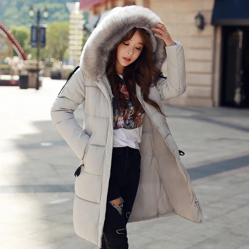 

The 2016 winter coat lady girls long big explosion of cotton wool collar long sleeved cotton thickened one generation