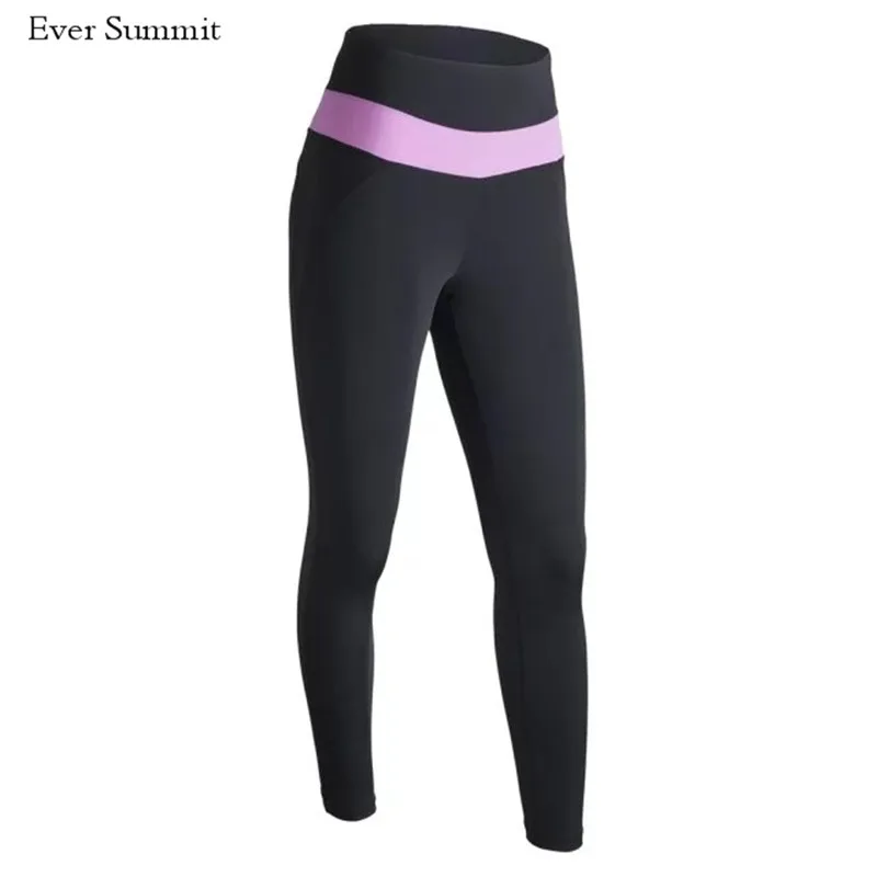 Женские спортивные длинные брюки, обтягивающие длинные штаны для движения тела, бега, фитнеса, йоги, упражнений, брюки для ног, женские брюки для верховой езды, Ever Summit - Цвет: B107 purble