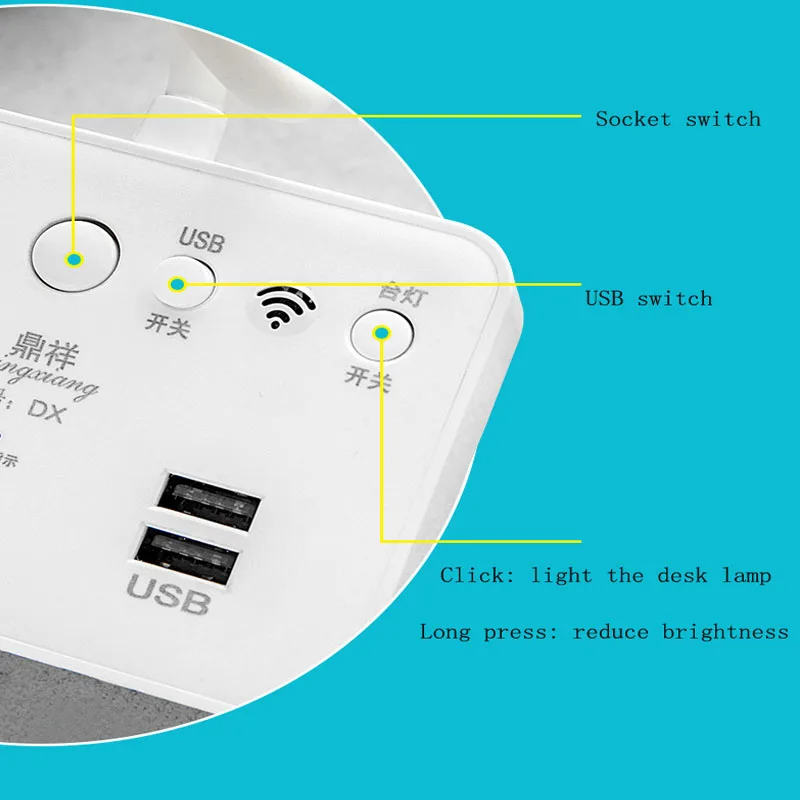 Конвертер для настольных ламп Новая креативная умная розетка USB