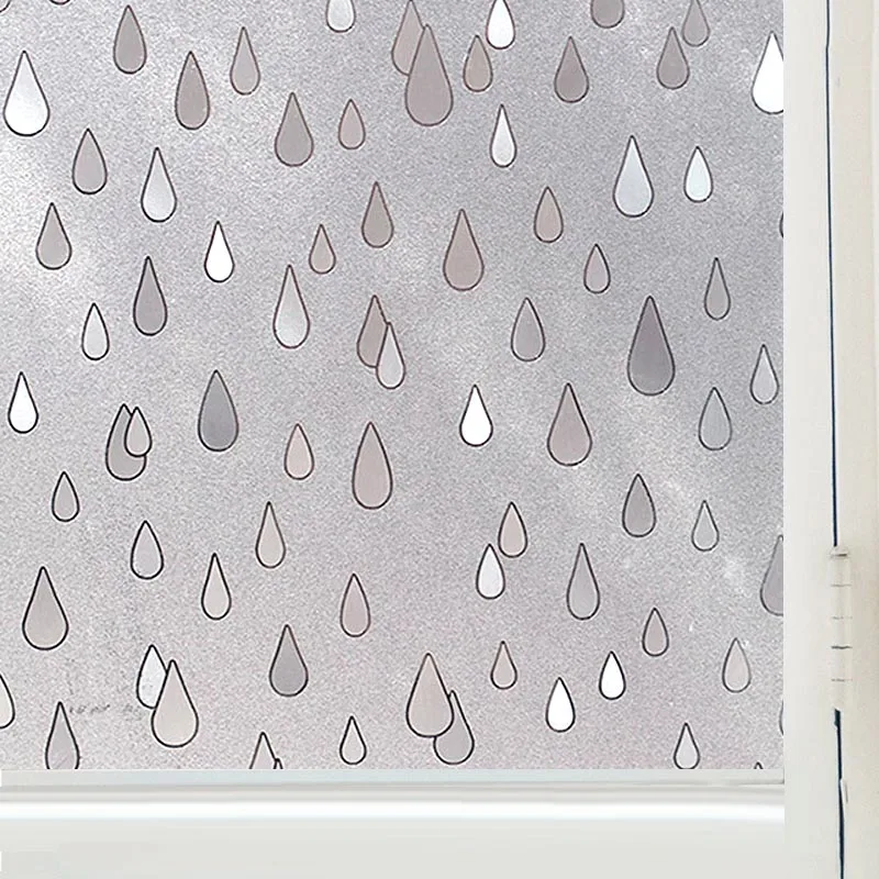 No Glue Glass Window Film Opaque Privacy Decorative Static Cling Self
