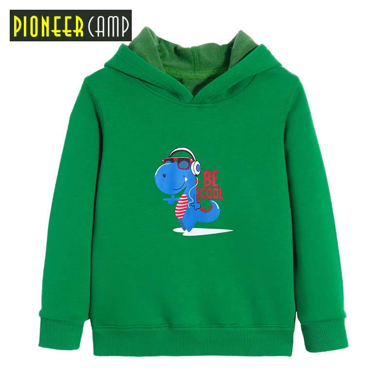 

Pioneer camp new winter fleece thick t shirt boys brand children clothes cartoon print hooded t-shirt for boys child BWY809156