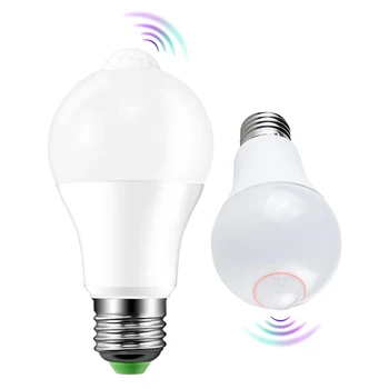 

LED PIR Motion Sensor Lamp E27 220V 8W 15W Automatic ON/OFF LED Bulb Light Sensitive Human Body Movement Detector Lights A1