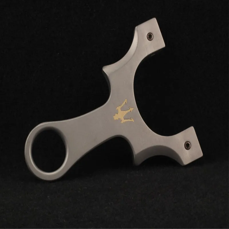 

Wire Cutting Titanium Clip Slingshot Pure Titanium Alloy Flat Leather Sling Clip Hot sale 2019