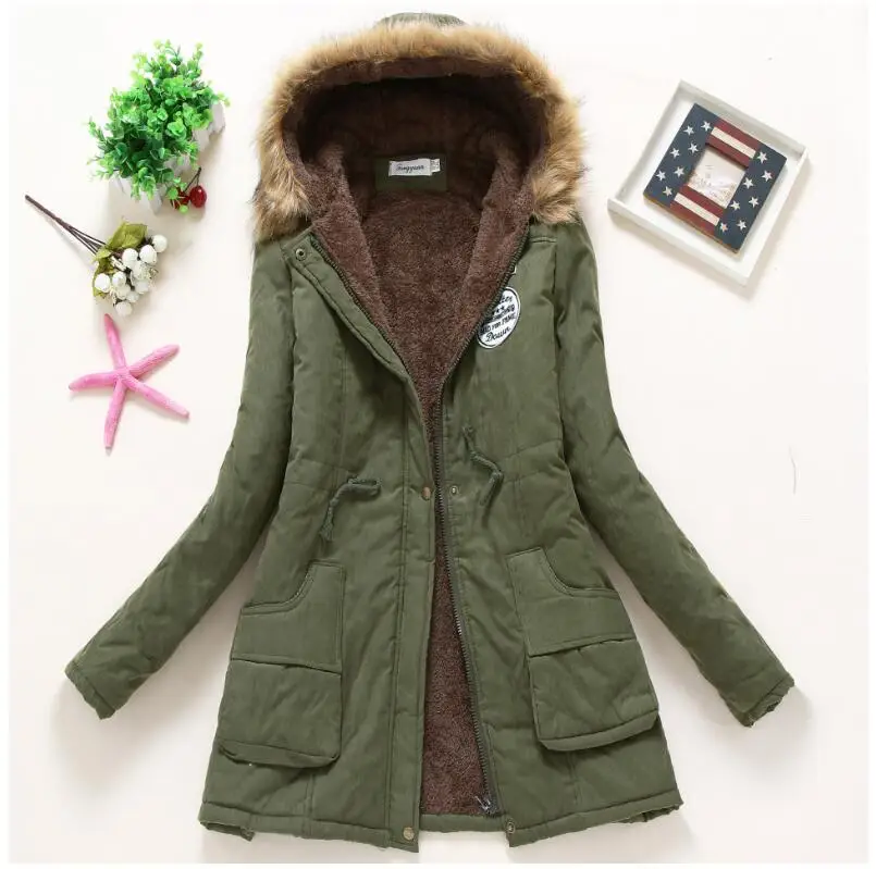 

S-XXXL Cheapest women's fur coats /winter warm long coat inter Jacket Women ParkaS Warm Jackets