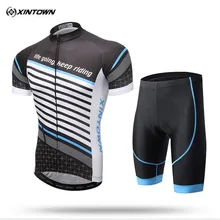 XINTOWN Скорость с коротким рукавом Одежда для езды на велосипеде для мужчин и женщин, велосипедные костюмы велосипед быстрое высыхание впитывающие, дышащие езда на велосипеде Трикотажный костюм