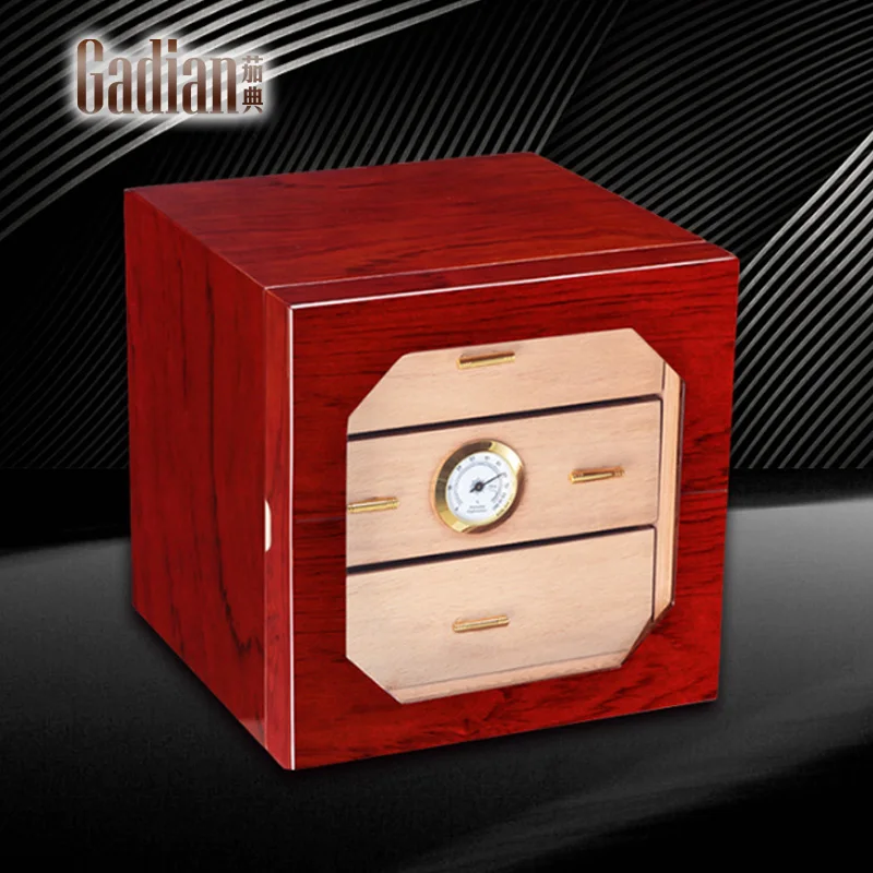 Luxury Cohiba Humidor Cigar box Cedar wood 50cigars display packaging /Including Cigar cutter