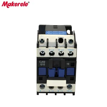 

CJX2-1210 LC1 AC Contactor 12A 3P+1NO Normal Open Coil Voltage 380V 220V 110V 36V 24V 50/60Hz Din Rail Mounted Modular Contactor