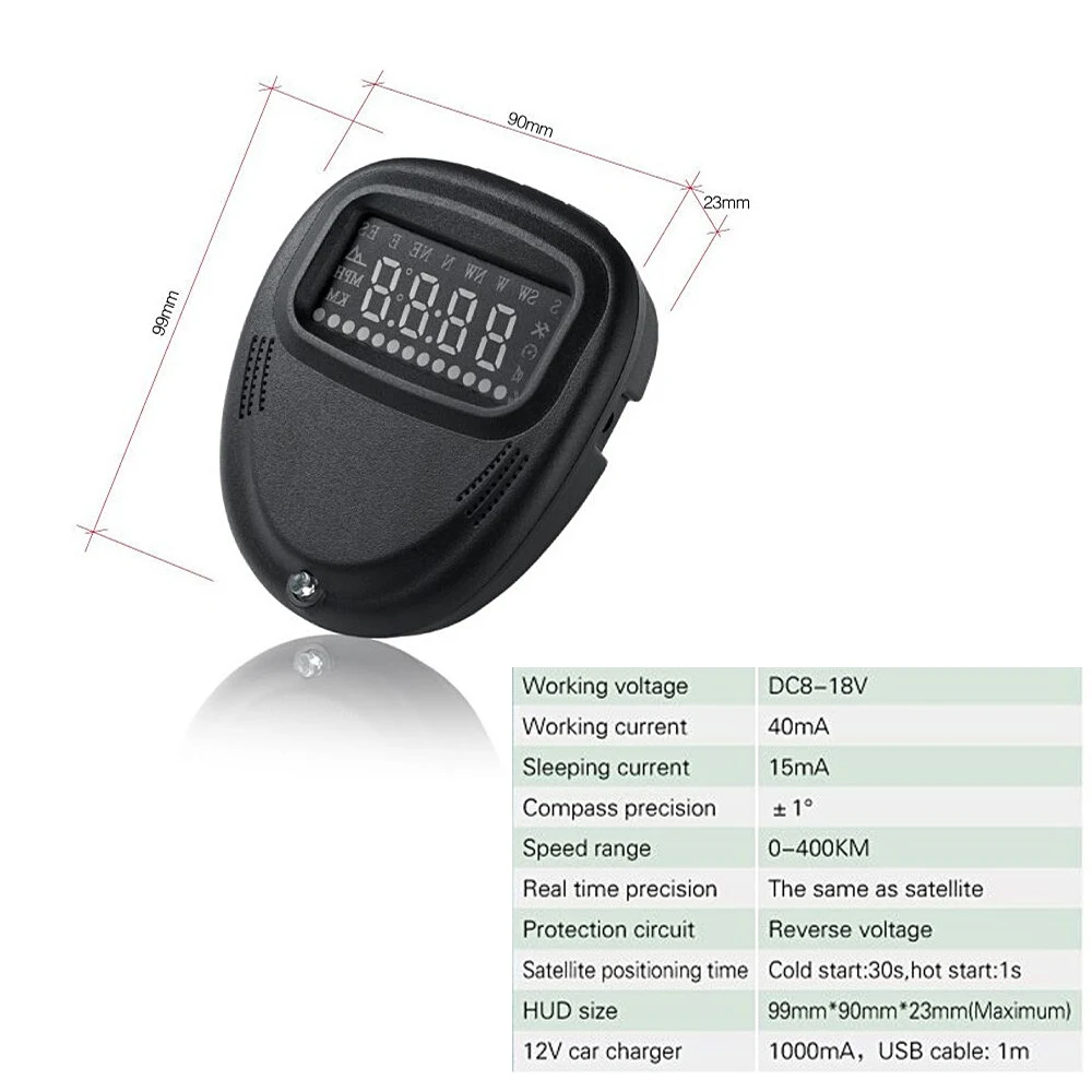 A1 HUD авто лобовое стекло автомобиля Дисплей HUD Проектор машина OBD ускорение Предупреждение сигнализации спидометров головой вверх Дисплей для всех автомобилей