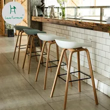 Луи моды барные стулья дождь жизни Nordic твердой древесины творческий, современный, простой дома табурет
