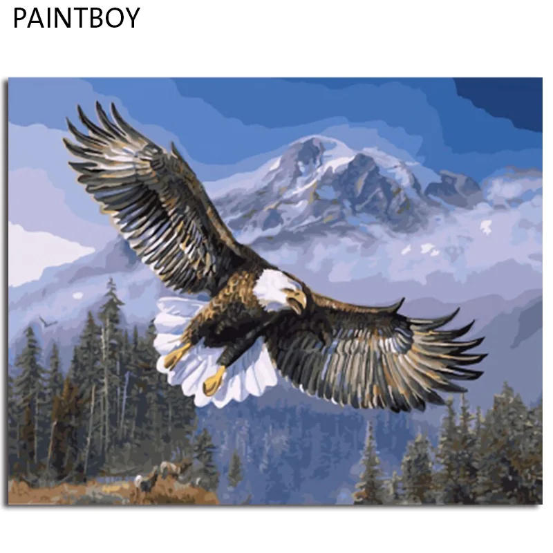 

Eagle Flying Frameless Pictures Painting By Numbers DIY Digital Canvas Oil Painting Home Decor Wall Art GX7134 40*50cm