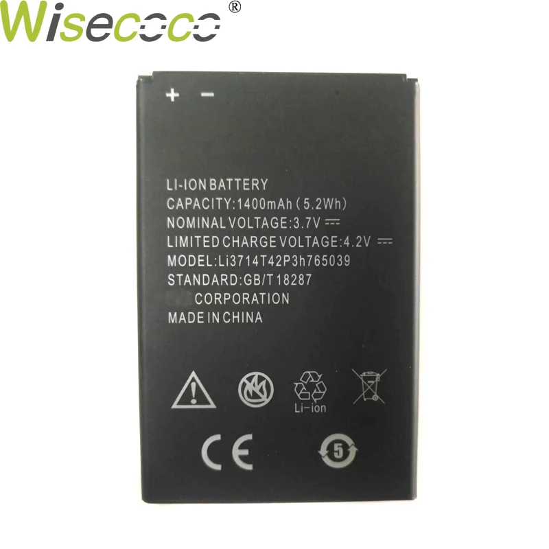 WISECOCO 2 шт. новый оригинальный аккумулятор 1400 мАч Li3714T42P3h765039 для ZTE Blade Q3 T230 AF3 T220 A3 T221