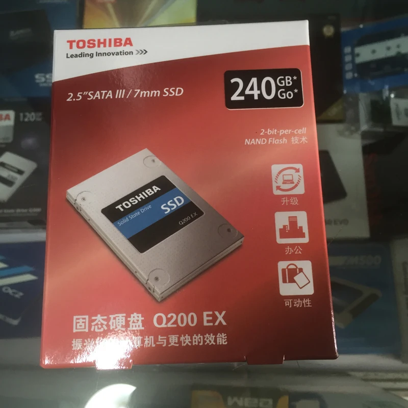 TOSHIBA Q200 EX 240G MLC SSD твердотельный жесткий диск 240 ГБ 2," SATA 3 19 нм внутренний высокоскоростной кэш для портативных ПК