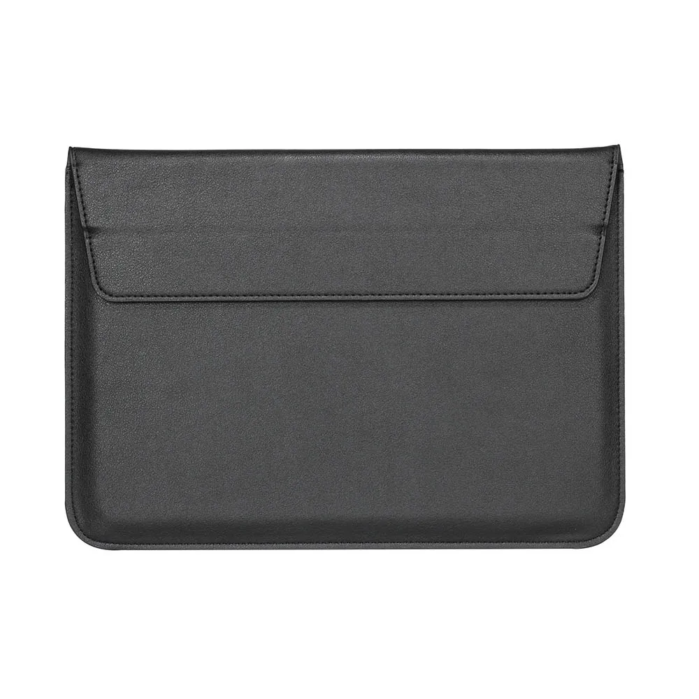 Кожаный чехол для ноутбука MacBook Air 11 Pro retina 13 15 дюймов сумка для переноски чехол для lenovo Dell samsung Ноутбук - Цвет: Black