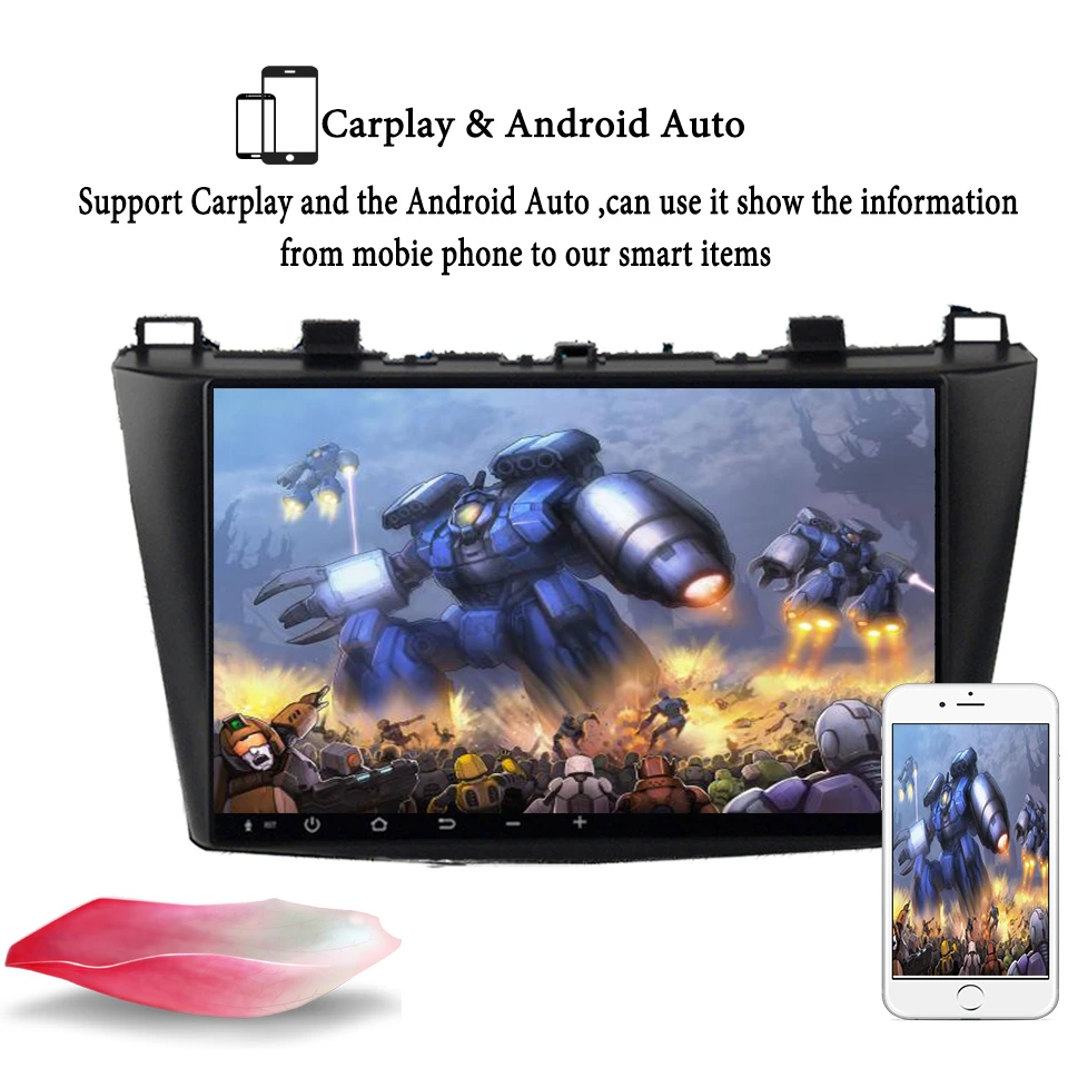 Clearance 4GB+64GB Android 9.1 9" Car GPS Navigation Radio Multimedia Player for 2009-2012 MAZDA 3 support DVR DAB+ TV tuner 4G Carplay 6