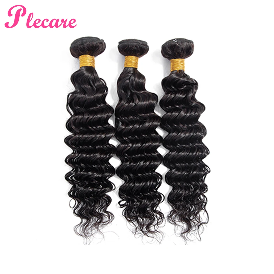 Plecare Deep Wave Human Hair Bundles With Closure 4 Bundles With Closure Malaysian NonRemy Hair Weave Bundles With Lace Closure Plecare Deep Wave Human Hair Bundles With Closure 4 Bundles With Closure Malaysian NonRemy Hair Weave Bundles With Lace Closure