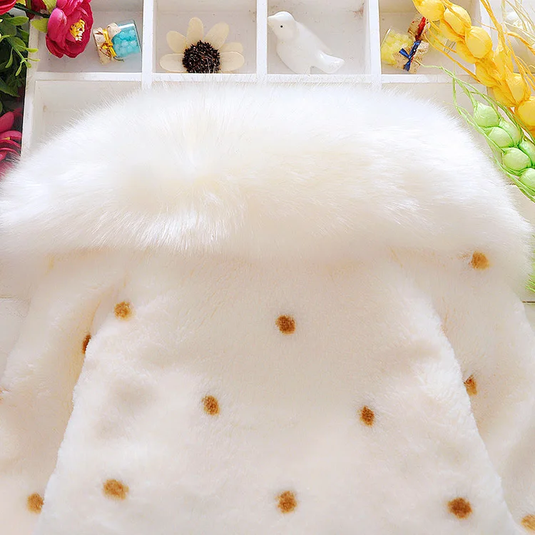 Babzapleume/осенне-зимняя одежда для маленьких девочек возрастом от 1 года до 3 лет пальто с искусственным мехом Милая теплая мягкая флисовая Детская куртка детская верхняя одежда BC1531